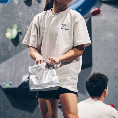 Heavyweight Tee - Cat (heather white)