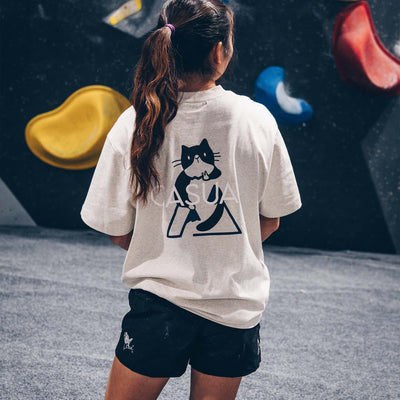 Heavyweight Tee - Cat (heather white)