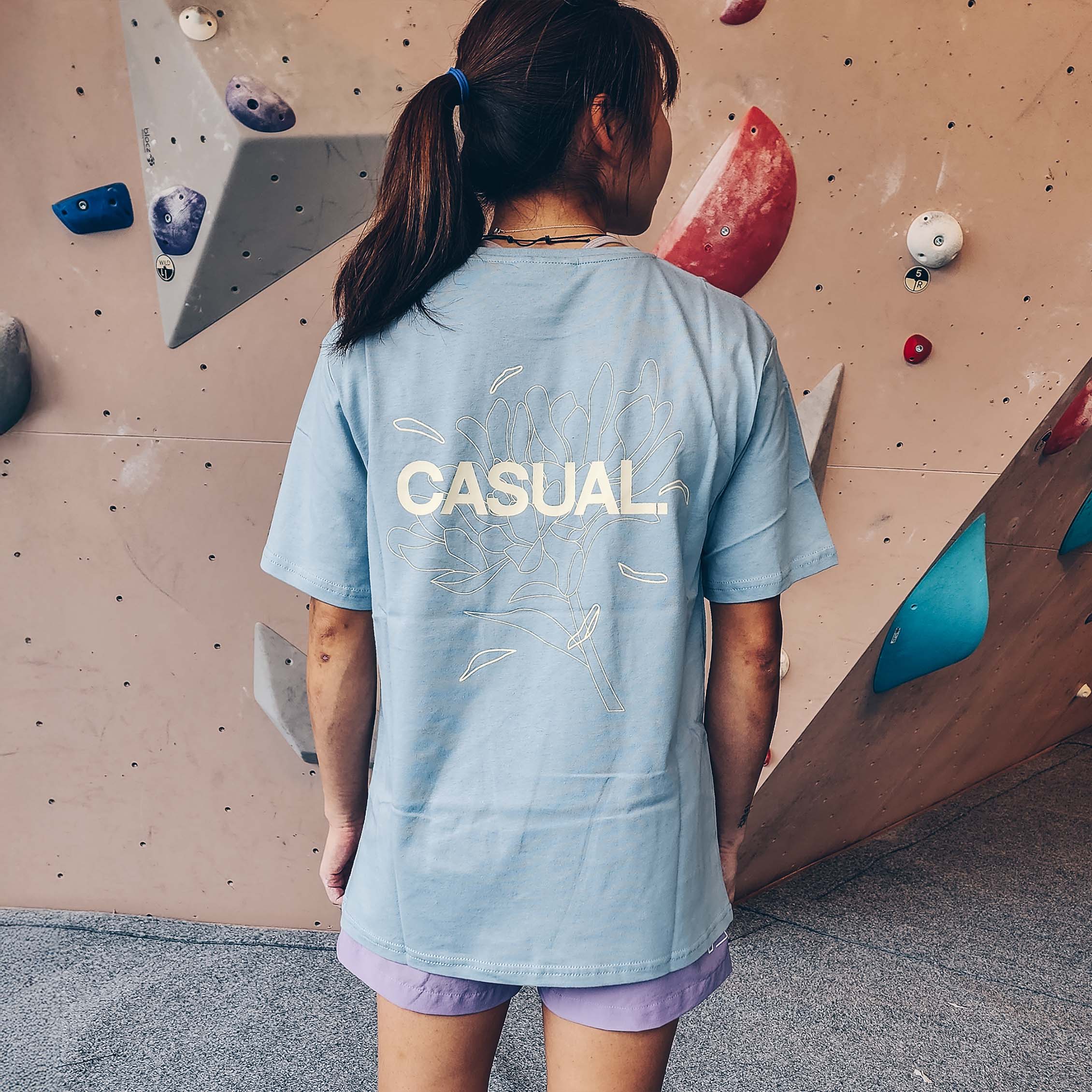 Floral Tee - Sky Blue