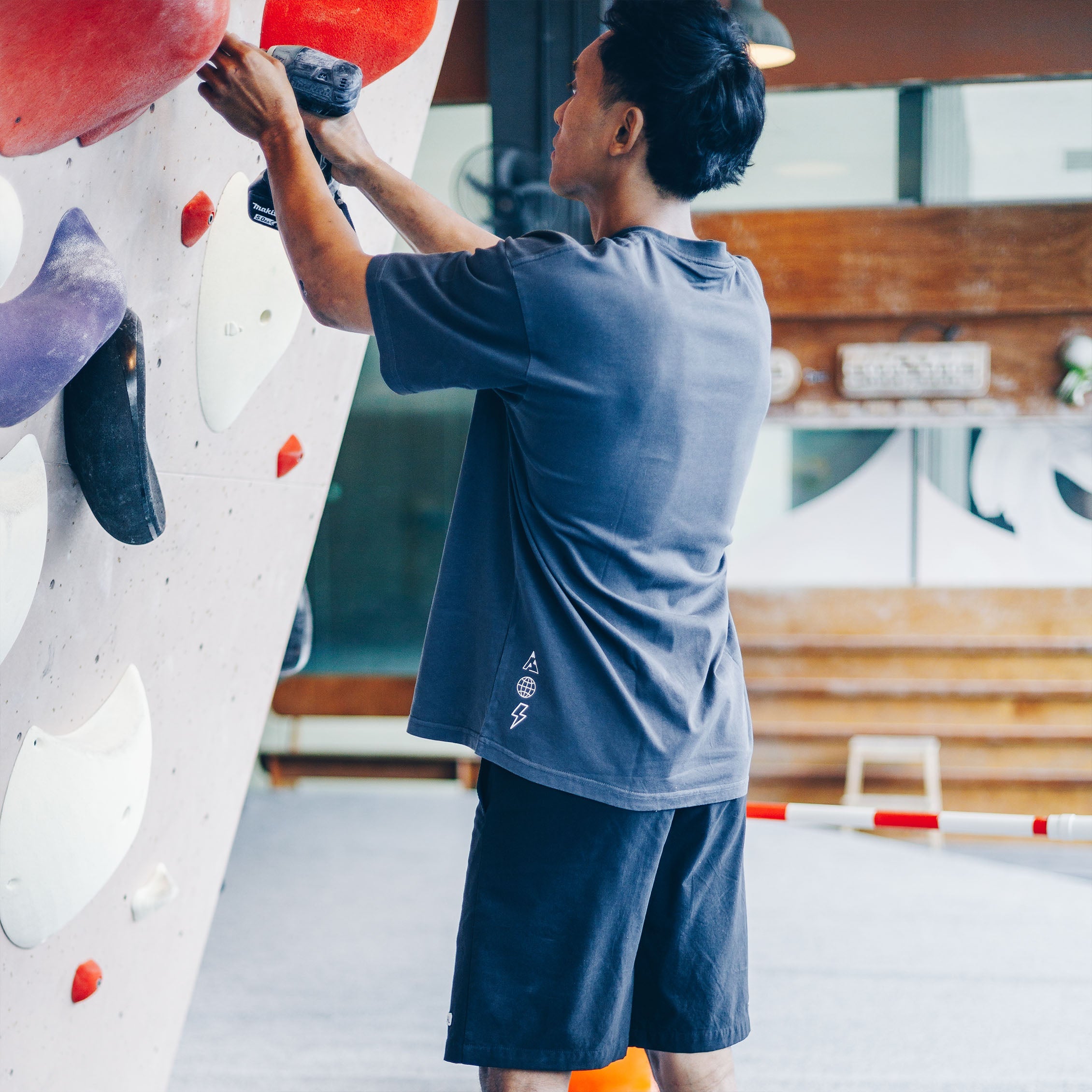 Oversized "CWF" Tee - Graphite
